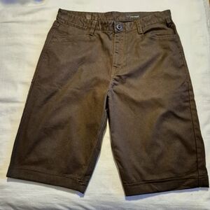 Volcom men's 36 waist twill pants, cut off to shorts bermuda length